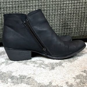 Women’s Black Faux Leather Unionbay Ankle Boots